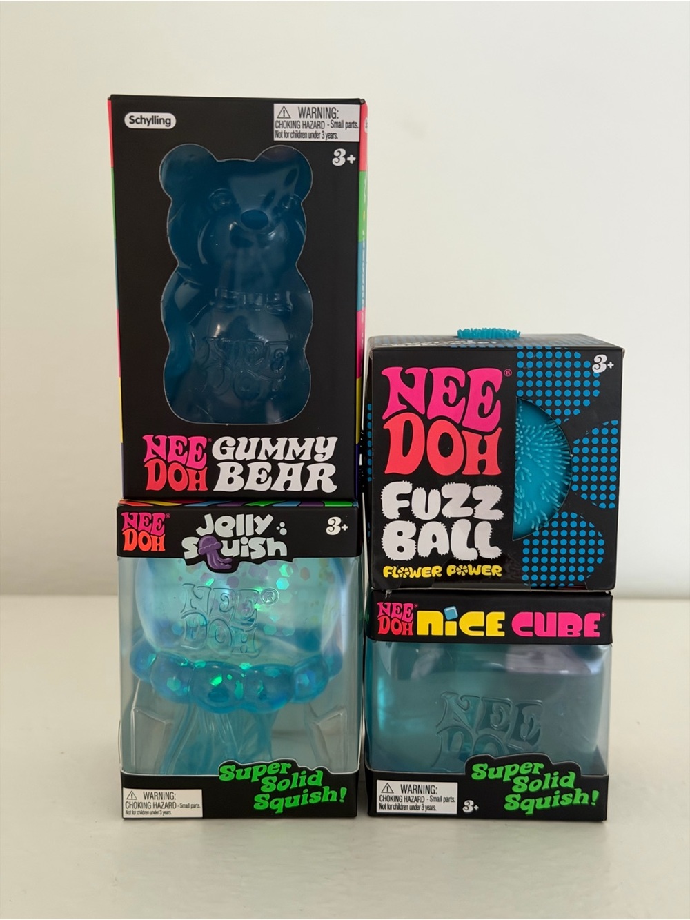 Needoh Blue Squishy Bundle (Set of 4)